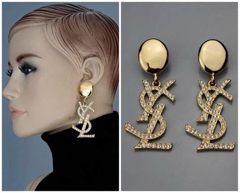 ysl ohringe|YSL st laurent earrings.